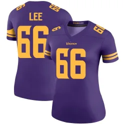 Women's Vershon Lee Minnesota Vikings No.66 Legend Color Rush Jersey - Purple