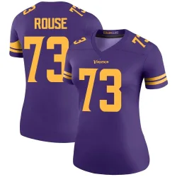 Women's Walter Rouse Minnesota Vikings No.73 Legend Color Rush Jersey - Purple
