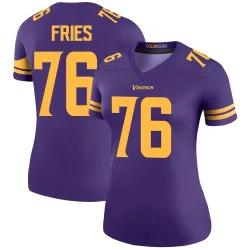 Women's Will Fries Minnesota Vikings No.76 Legend Color Rush Jersey - Purple