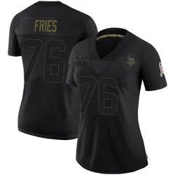 Women's Will Fries Minnesota Vikings No.76 Limited 2020 Salute To Service Jersey - Black