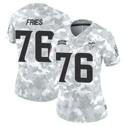 Women's Will Fries Minnesota Vikings No.76 Limited 2024 Salute to Service Jersey - Arctic Camo