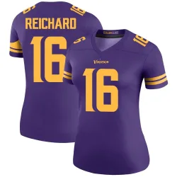 Women's Will Reichard Minnesota Vikings No.16 Legend Color Rush Jersey - Purple