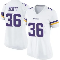 Women's Zavier Scott Minnesota Vikings No.36 Game Jersey - White