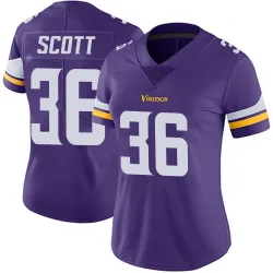 Women's Zavier Scott Minnesota Vikings No.36 Limited Team Color Vapor Untouchable Jersey - Purple