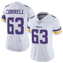 Women's Zeke Correll Minnesota Vikings No.63 Limited Vapor Untouchable Jersey - White
