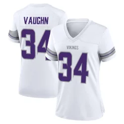 Women's Zemaiah Vaughn Minnesota Vikings No.34 Game Alternate Jersey - White