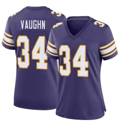 Women's Zemaiah Vaughn Minnesota Vikings No.34 Game Classic Jersey - Purple