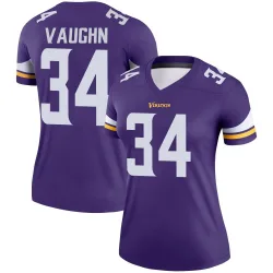 Women's Zemaiah Vaughn Minnesota Vikings No.34 Legend Jersey - Purple