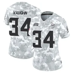 Women's Zemaiah Vaughn Minnesota Vikings No.34 Limited 2024 Salute to Service Jersey - Arctic Camo