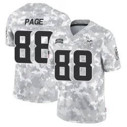 Youth Alan Page Minnesota Vikings No.88 Limited 2024 Salute to Service Jersey - Arctic Camo