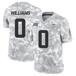 Youth Alex Williams Minnesota Vikings No.0 Limited 2024 Salute to Service Jersey - Arctic Camo