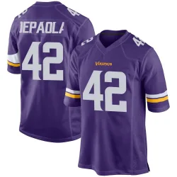 Youth Andrew DePaola Minnesota Vikings No.42 Game Team Color Jersey - Purple
