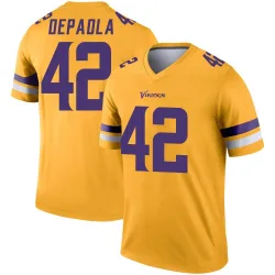 Youth Andrew DePaola Minnesota Vikings No.42 Legend Inverted Jersey - Gold