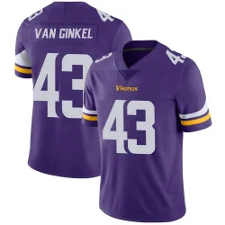 Youth Andrew Van Ginkel Minnesota Vikings No.43 Limited Team Color Vapor Untouchable Jersey - Purple