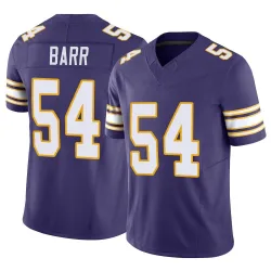 Youth Anthony Barr Minnesota Vikings No.54 Limited Classic Vapor F.U.S.E. Jersey - Purple
