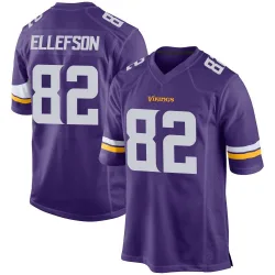 Youth Ben Ellefson Minnesota Vikings No.82 Game Team Color Jersey - Purple