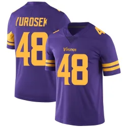Youth Ben Yurosek Minnesota Vikings No.48 Limited Color Rush Jersey - Purple
