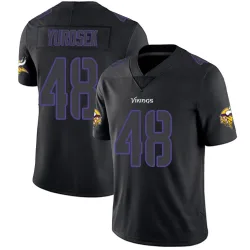 Youth Ben Yurosek Minnesota Vikings No.48 Limited Jersey - Black Impact
