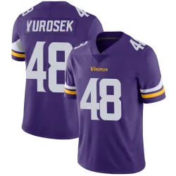 Youth Ben Yurosek Minnesota Vikings No.48 Limited Team Color Vapor Untouchable Jersey - Purple