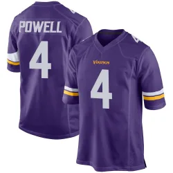 Youth Brandon Powell Minnesota Vikings No.4 Game Team Color Jersey - Purple