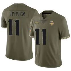 Youth Brett Rypien Minnesota Vikings No.11 Limited 2022 Salute To Service Jersey - Olive