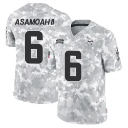 Youth Brian Asamoah II Minnesota Vikings No.6 Limited 2024 Salute to Service Jersey - Arctic Camo