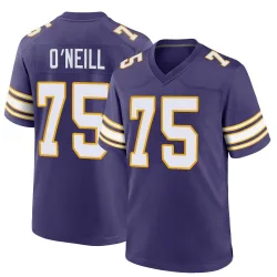 Youth Brian O'Neill Minnesota Vikings No.75 Game Classic Jersey - Purple