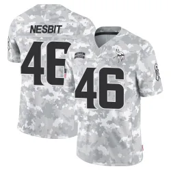 Youth Bryson Nesbit Minnesota Vikings No.46 Limited 2024 Salute to Service Jersey - Arctic Camo
