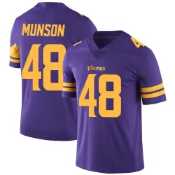 Youth Calvin Munson Minnesota Vikings No.48 Limited Color Rush Jersey - Purple