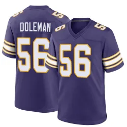 Youth Chris Doleman Minnesota Vikings No.56 Game Classic Jersey - Purple