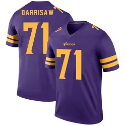 Youth Christian Darrisaw Minnesota Vikings No.71 Legend Color Rush Jersey - Purple