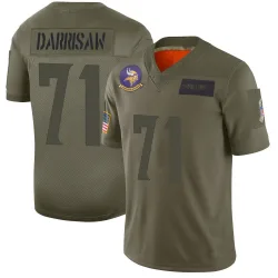 Youth Christian Darrisaw Minnesota Vikings No.71 Limited 2019 Salute to Service Jersey - Camo
