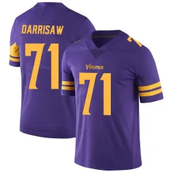 Youth Christian Darrisaw Minnesota Vikings No.71 Limited Color Rush Jersey - Purple