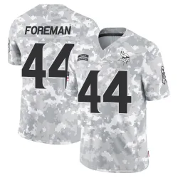 Youth Chuck Foreman Minnesota Vikings No.44 Limited 2024 Salute to Service Jersey - Arctic Camo