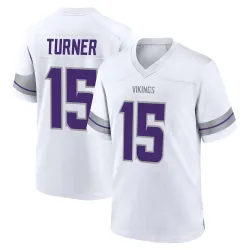 Youth Dallas Turner Minnesota Vikings No.15 Game Alternate Jersey - White