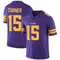Youth Dallas Turner Minnesota Vikings No.15 Limited Color Rush Jersey - Purple