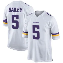 Youth Dan Bailey Minnesota Vikings No.5 Game Jersey - White