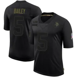 Youth Dan Bailey Minnesota Vikings No.5 Limited 2020 Salute To Service Jersey - Black