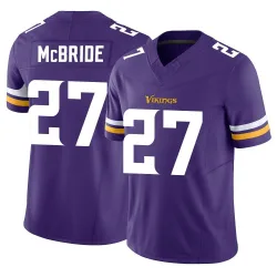 Youth DeWayne McBride Minnesota Vikings No.27 Limited Vapor F.U.S.E. Jersey - Purple
