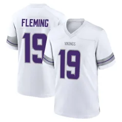 Youth Dontae Fleming Minnesota Vikings No.19 Game Alternate Jersey - White