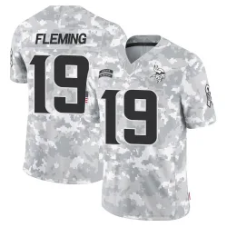 Youth Dontae Fleming Minnesota Vikings No.19 Limited 2024 Salute to Service Jersey - Arctic Camo