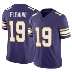 Youth Dontae Fleming Minnesota Vikings No.19 Limited Classic Vapor F.U.S.E. Jersey - Purple