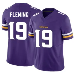 Youth Dontae Fleming Minnesota Vikings No.19 Limited Vapor F.U.S.E. Jersey - Purple