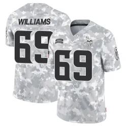 Youth Elijah Williams Minnesota Vikings No.69 Limited 2024 Salute to Service Jersey - Arctic Camo
