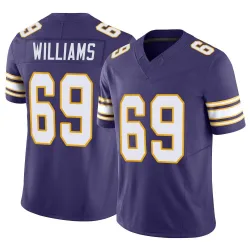 Youth Elijah Williams Minnesota Vikings No.69 Limited Classic Vapor F.U.S.E. Jersey - Purple