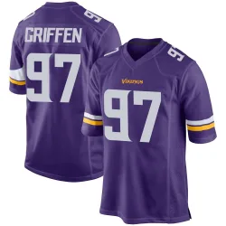Youth Everson Griffen Minnesota Vikings No.97 Game Team Color Jersey - Purple