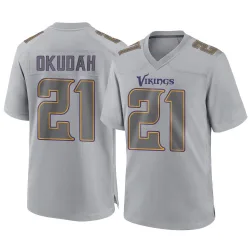 Youth Jeff Okudah Minnesota Vikings No.21 Game Atmosphere Fashion Jersey - Gray