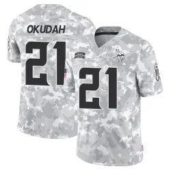 Youth Jeff Okudah Minnesota Vikings No.21 Limited 2024 Salute to Service Jersey - Arctic Camo
