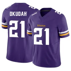 Youth Jeff Okudah Minnesota Vikings No.21 Limited Vapor F.U.S.E. Jersey - Purple