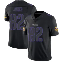 Youth Jeshaun Jones Minnesota Vikings No.82 Limited Jersey - Black Impact